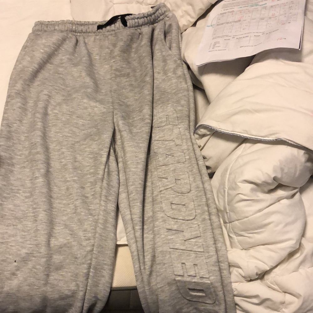 Cuffed gray pants joggers